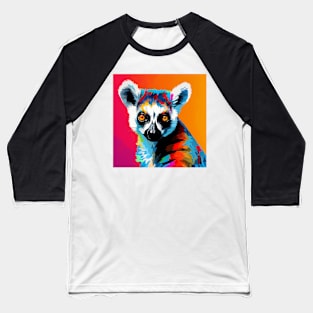 Lemur Pop Art 1 Baseball T-Shirt